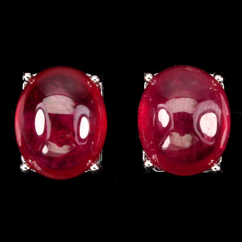 Details about   Oval Red Ruby 6x4mm 14K Rose Gold Plate 925 Sterling Silver Earrings