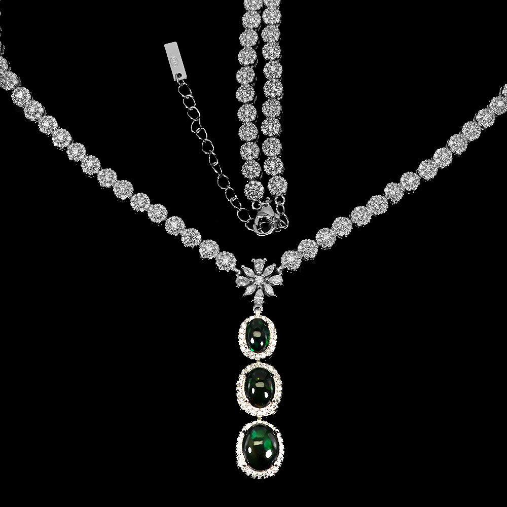 【TATIANA】(Silver925) Gleam Pebble Long Necklace / 追跡送 Buy Natural Jade 403.00 ctw Carved Beaded Necklace with